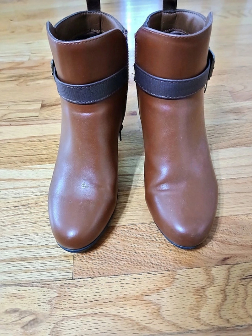 Brown Heeled Ankle Boots Size US 8.5